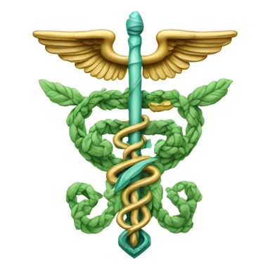 Elaborate and detailed caduceus  sticker