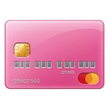 Pink credit card sticker