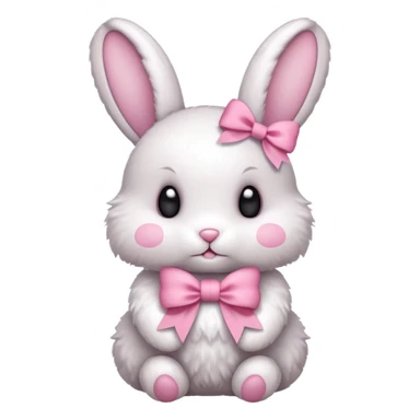 Bunny with bows sticker