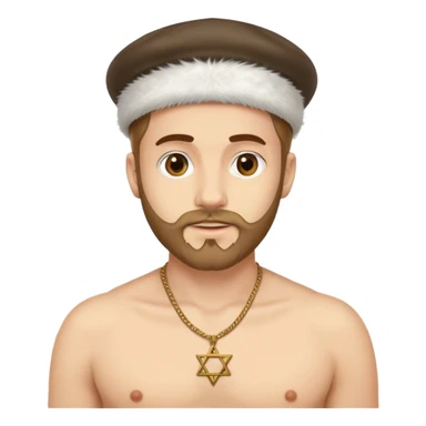 Chest hair with a jew hat sticker