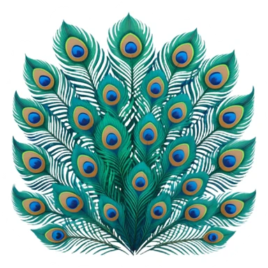Peacock feathers sticker