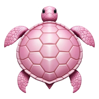light pink turtle with decorative shell sticker