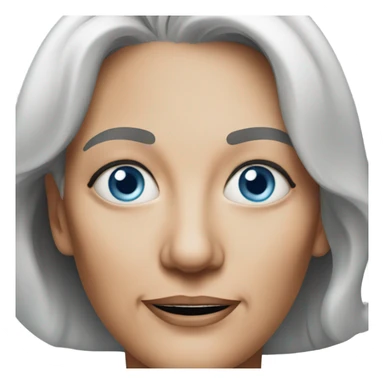 realistic bc portrait of a older woman with blue eyes  sticker