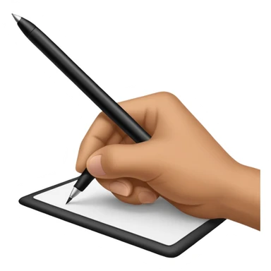 Hand is writing with black pen sticker