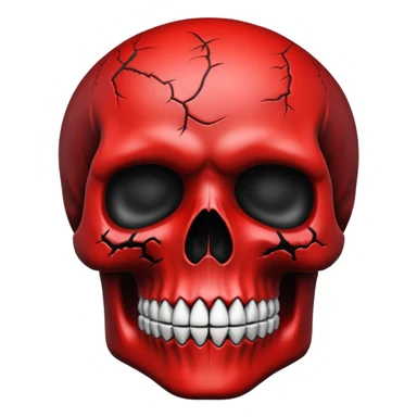 skull with red and black colors sticker