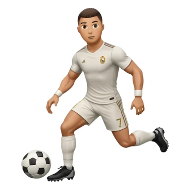 Ronaldo dribbling with a football sticker