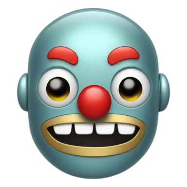 robot clown face sticker