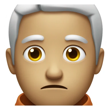 Concerned sad face sticker