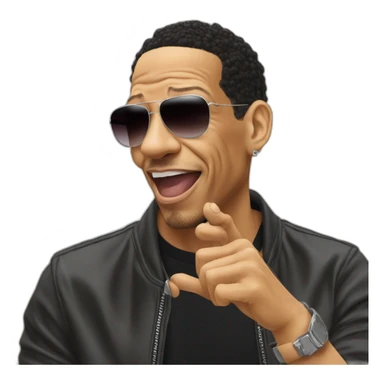 JoeyStarr qui fait un doigt sticker