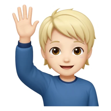 A chibi anime character waving sticker