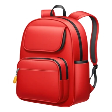 red school backpack, similar to apples sticker