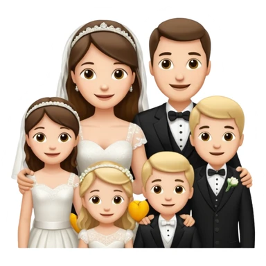 Gelin ve damat ve cocuklari sticker