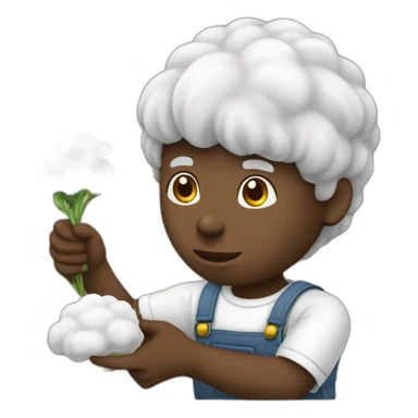 black man coton picking sticker