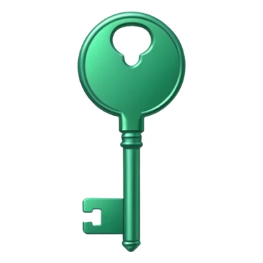 medieval minimalistic green key icon sticker