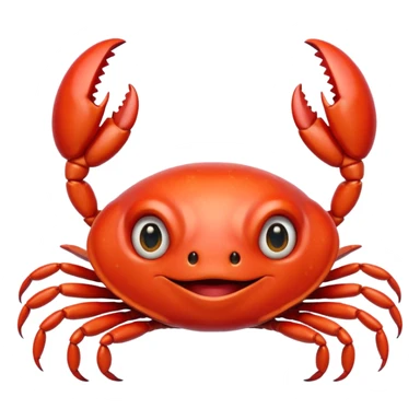 cute crab with big eyes and a smiling face, variation 4 sticker