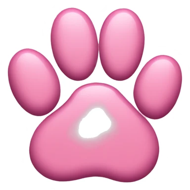 Paw pink colour sticker