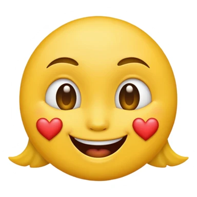 Emoji with kisses on face sticker