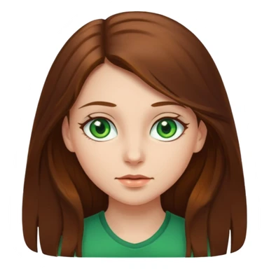 kahverengi uzun saçlı kız sticker