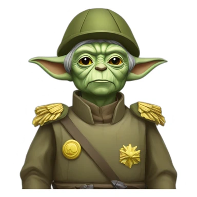 Yoda war general Ukraine Victory  sticker