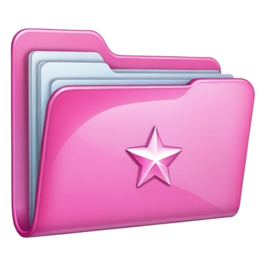  folder light sparkles pink plain sticker