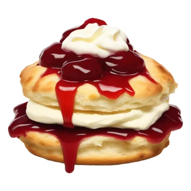 Scone with jam and cream sticker