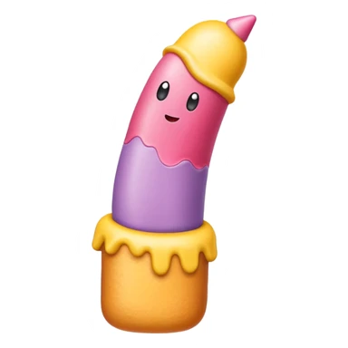 playful emoji of a novelty birthday cake with a phallic shape, no explicit content sticker