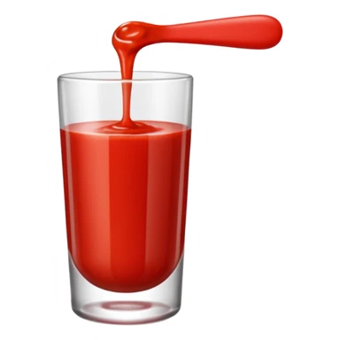 tomato puree in a glass glass transparent sticker