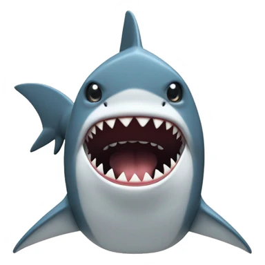 a shark doing the finger guns sticker