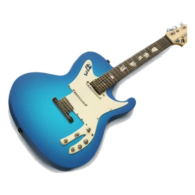 blue les poul junior guitar sticker
