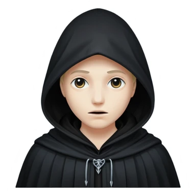 mysterious hooded cant see face from shadow sticker