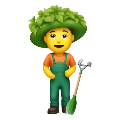 gardener with his head out the car sticker