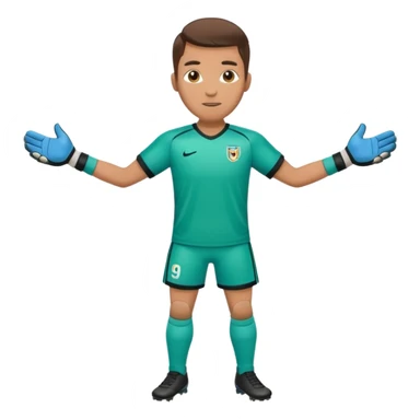 soccer goalkeeper full body hands in front sticker