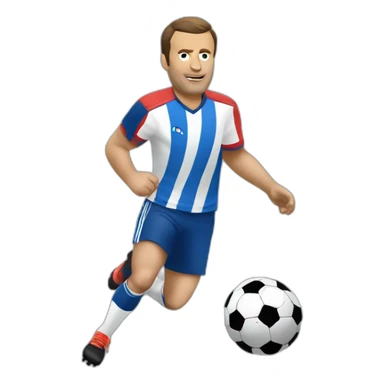 macron qui joue au foot avec Poutine sticker