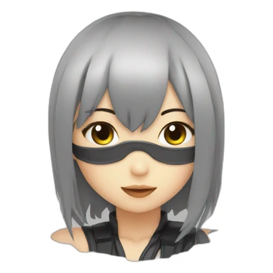 Latex anime girl sticker