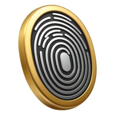 I want a logo that shows that you can create your own digital fingerprint, so that the logo is a fingerprint, but in a futuristic and professional way, and it looks very elegant, using colors that make it look like it belongs to the wealthy. sticker