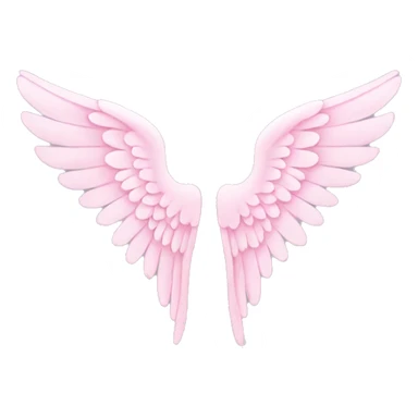 pastel pink angel wings sticker