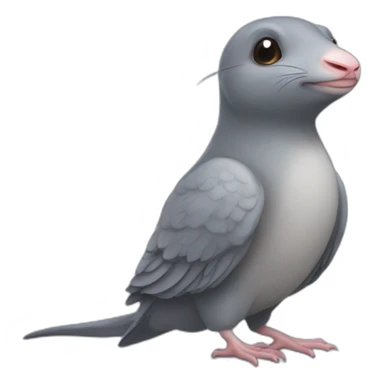 Un rat sûr un pigeon sticker