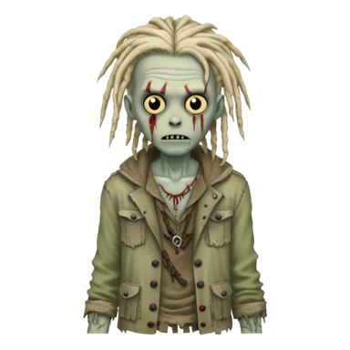 zombie boy with dreads sticker