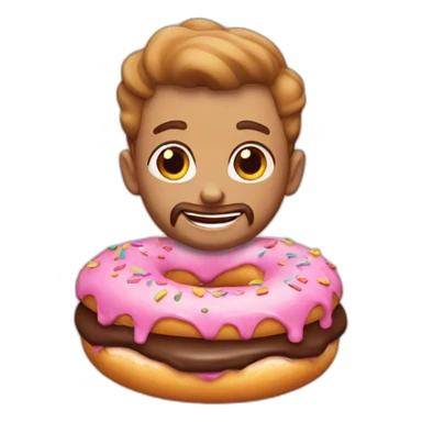 Billy avec un donuts  sticker