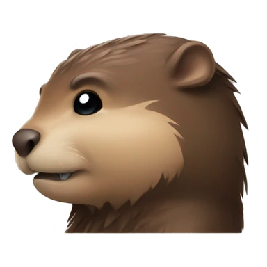 Winged beaver side profile  sticker