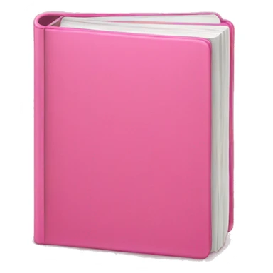 handbook with pink cover sticker
