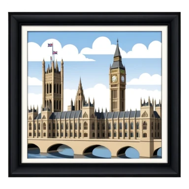 houses of parliament sticker