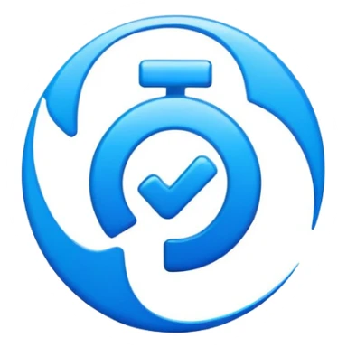 news agency logo with blue R sticker