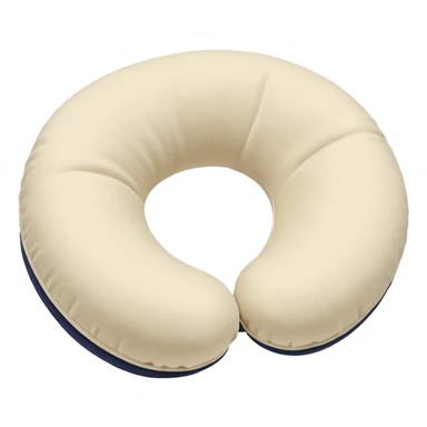 A fluffy memory-foam travel pillow that molds gently to the traveler’s head and shoulders. sticker