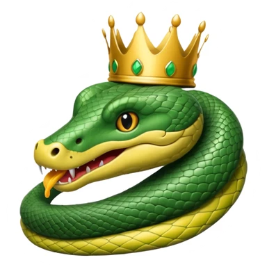 Serpiente con una corona en la cabeza sticker