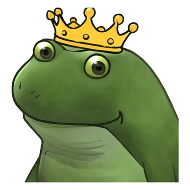 Frog with crown sticker