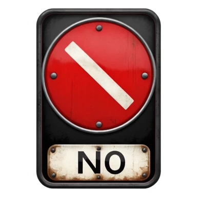 panneau interdit sticker