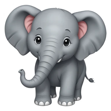 cute elephant with trunk sticker