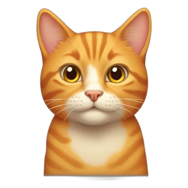 smirking orange tabby cat sticker