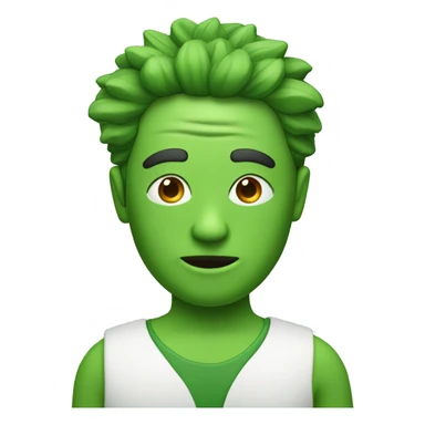 Green man therapist sticker